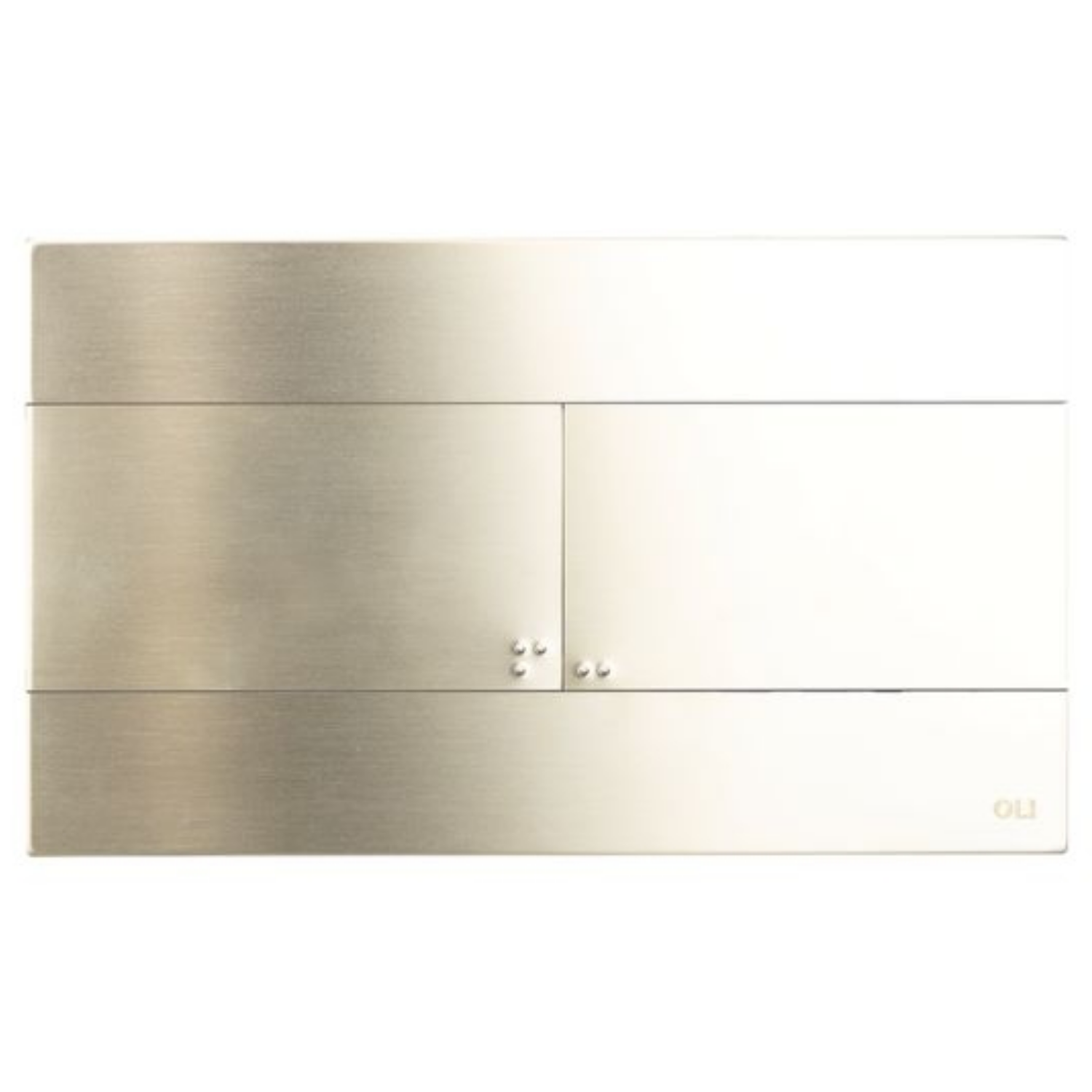 WC-loputuskastinupp OLI Slim, inox white gold